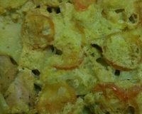 Frango assado ao creme de leite