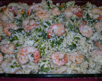 Frutos do mar no macarrão