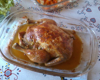 Frango assado recheado