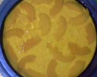 Mousse de pêssego com gelatina