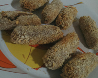 Croquete de proteína de soja com batata doce