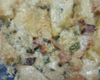 Batata assada com bacon