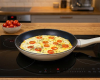 Misturei 1 ovo com milho e levei para a frigideira: em 10 minutos fiz um almoço saudável e delicioso