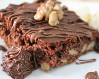 Brownie de creme de avelã com nozes