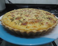 Quiche de queijo e presunto