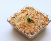 Arroz de forno com carne moída