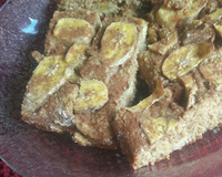 Bolo de banana com farelo de aveia