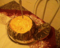 Camarão na moranga com catupiry