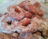 Rosquinha frita nevada