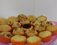 Falso cupcake de banana com aveia