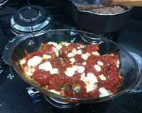 Polpetone assado e recheado