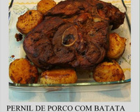 Pernil assado com batatas do Lúcio Cezar
