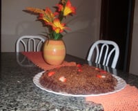 Bolo de chocolate com morango
