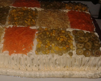 Bolo salgado de pão de forma