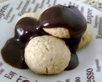 Bolachinhas de aveia com molho de chocolate