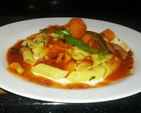 Massa integral com verduras