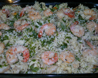 Frutos do mar no macarrão