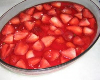 Torta de morango com gelatina