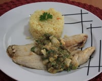 Filé de Saint Peter ao molho de alcaparras