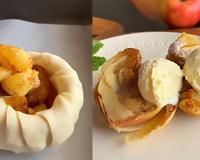 Viciei nessa sobremesa folhada de maçã, canela, doce de leite e sorvete de creme: receita fácil que parece de restaurante