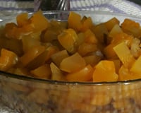 Doce de mamão verde em cubinhos