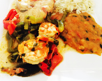 Moqueca de peixe e camarão