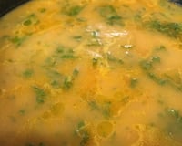 Sopa de abóbora com calabresa