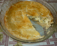 Torta de alho poró com ricota
