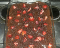 Pavê de morango com chocolate