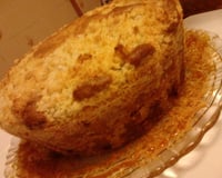 Bolo de banana com farofa