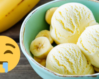 Sorvete de banana caseiro maravilhoso: não esqueça de usar a fruta bem madura pra receita dar certo!