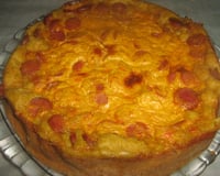 Torta cremosa de salsicha