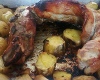 Costela de porco ao mel e sal grosso