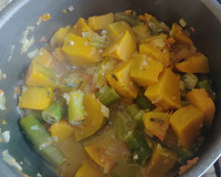 Refogado de quiabo com abóbora