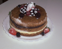 Naked Cake de baunilha com negresco