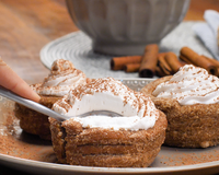Taça de churros com mousse de chocolate