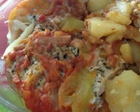 Atum com  batatas na panela de pressão rápido