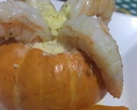 Camarão na mini-moranga