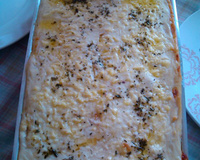 Lasanha de queijo e presunto ao molho branco