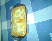 Batata gratinada com brócolis e bacon