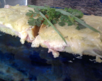 Torta de presunto e queijo com alho e cebola