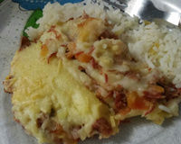 Escondidinho de batata com carne seca