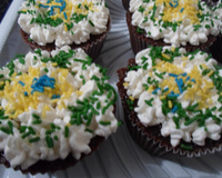 Cupcake de chocolate no micro-ondas