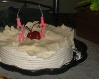 Torta aberta de presunto e queijo