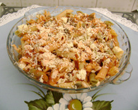 Fusilli especial com salmão defumado