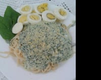 Macarrão com espinafre