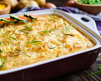 Torta de milho com frango no liquidificador