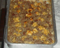 Bolo de carne moída e philadelphia