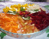 Receita de salada light de frutas com verduras