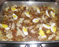 Macarrão com carne de soja